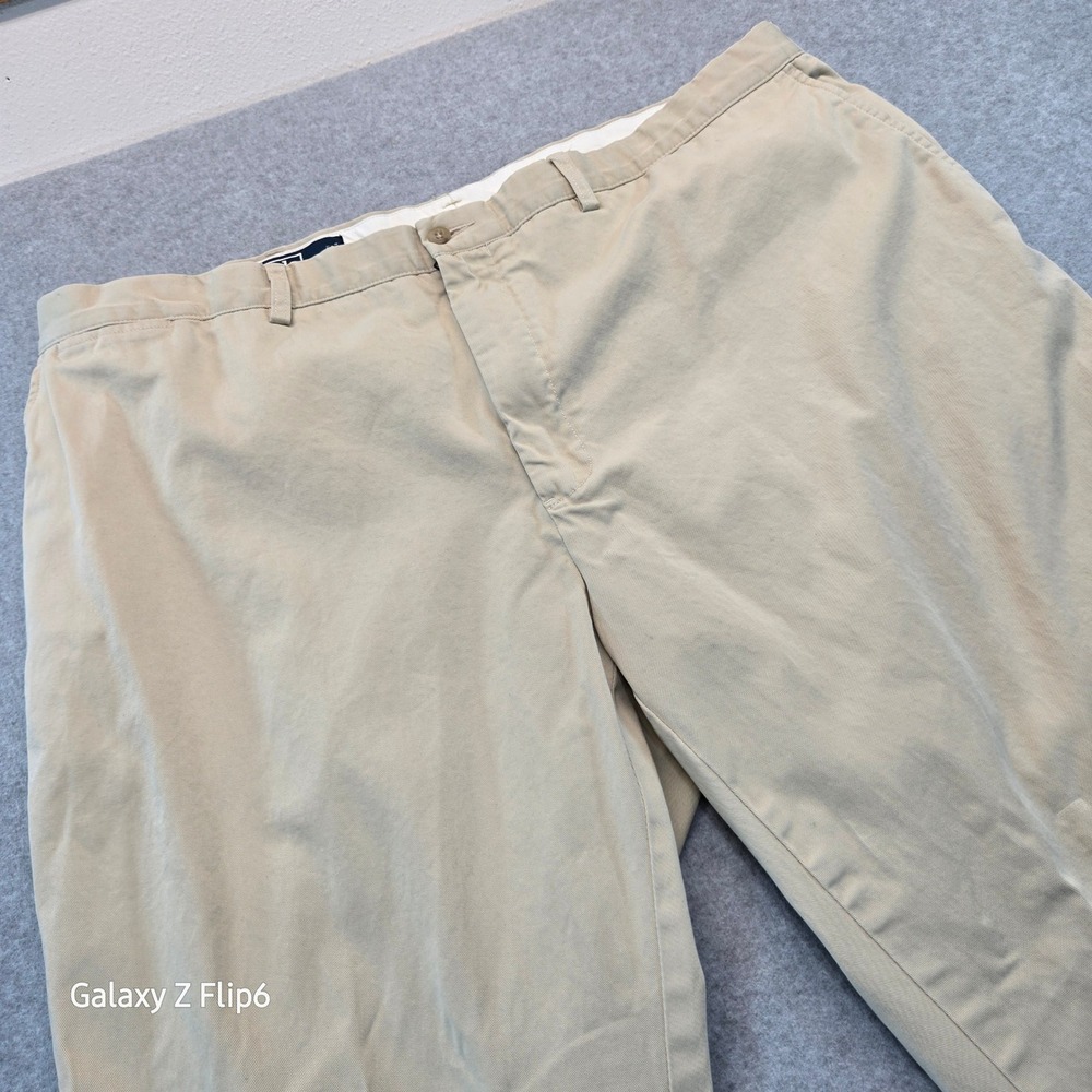 Polo Ralph Lauren Mens 46x30 Khaki Chino Pants Cotton Twill Straight Leg Tan